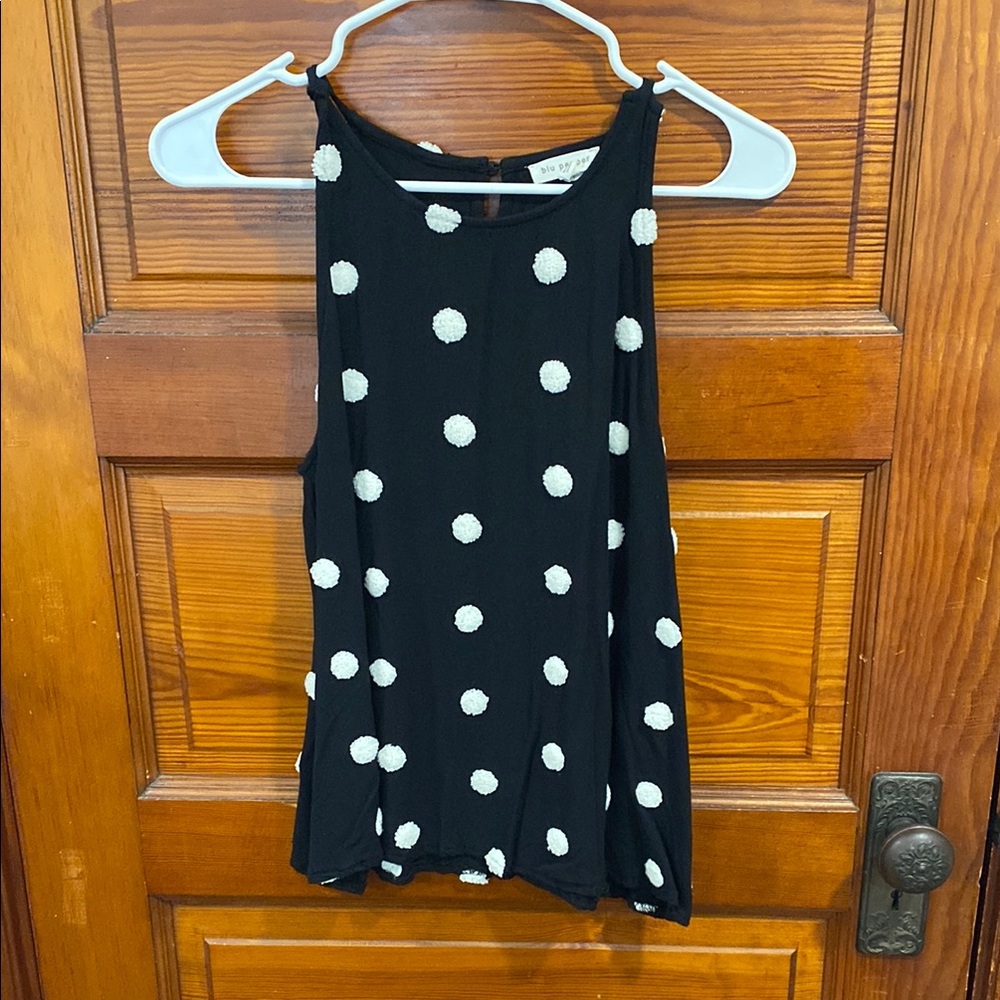 Black Polka Dot Tank Top